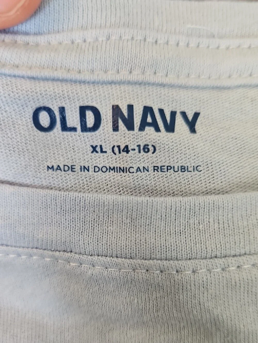 Old Navy Girls Light Blue Long-Sleeve Pocket Tee with Puppy Patch